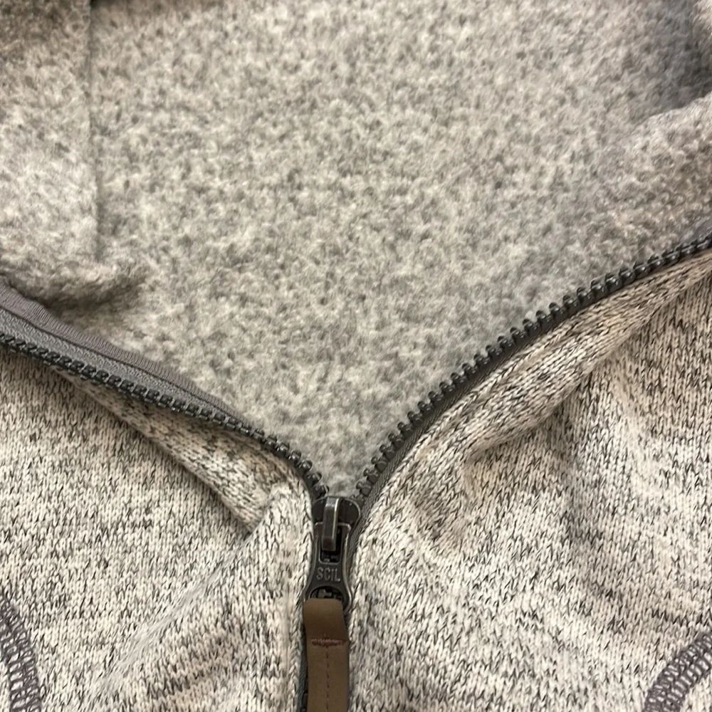 Carter’s boys knit vest zip up with fleece lined grey white 2 pockets size 5